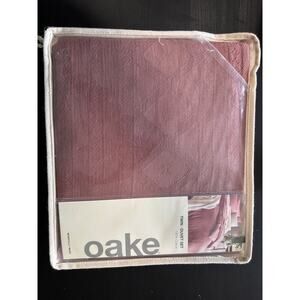 Oake Taos Stripe Cotton KING Duvet Cover & Shams Set Pink - $185